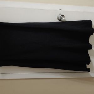Eileen Fisher Wool Blend Black Long Trumpet Skirt XL